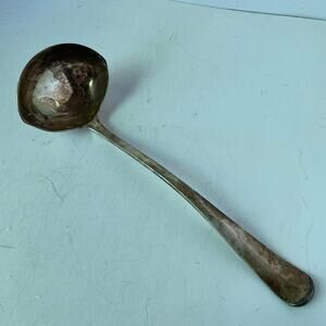 Gerity Ladle Spoon Silver Plate G48 Georgian MCM Reproduction 18th Century Punch
